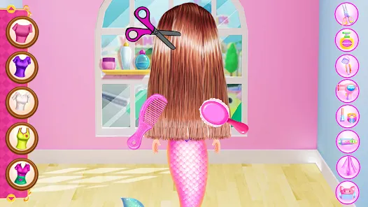 Princess Mermaid At Hair Salon
