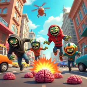 Zombie Tsunami - A Group of Parkour Zombies